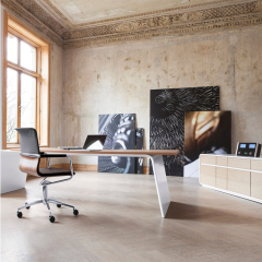 Boss Office Desk Table Chair L Shape Executive Office Desk Side Cabinet