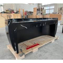 Superior Quality Black Marble Nail Salon Reception Desk Small Size