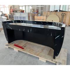 Superior Quality Black Marble Nail Salon Reception Desk Small Size