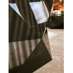 Black Corian Finish Office Table Decoration Accessories Modern Home Office Desk