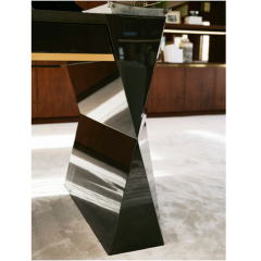Black Corian Finish Office Table Decoration Accessories Modern Home Office Desk