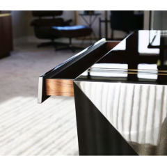 Black Corian Finish Office Table Decoration Accessories Modern Home Office Desk