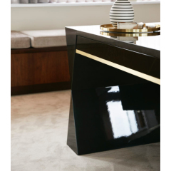 Black Corian Finish Office Table Decoration Accessories Modern Home Office Desk