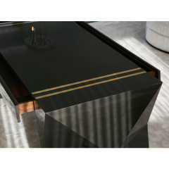 Black Corian Finish Office Table Decoration Accessories Modern Home Office Desk