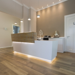 Reception Desk Dubai Office Furniture Led Marble Nursing Station Service Counter
