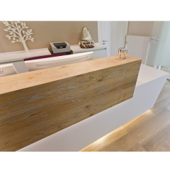Reception Desk Dubai Office Furniture Led Marble Nursing Station Service Counter