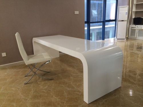 Simple Design Curved Office Desk for Dubai Office Showroom