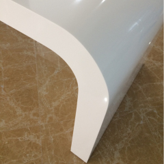White Home Office Lap Desk Curved Executive Office Table Chair