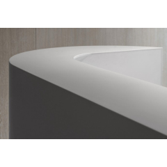 Reception Desk Singapore Led White Reception Counter Table with Storage