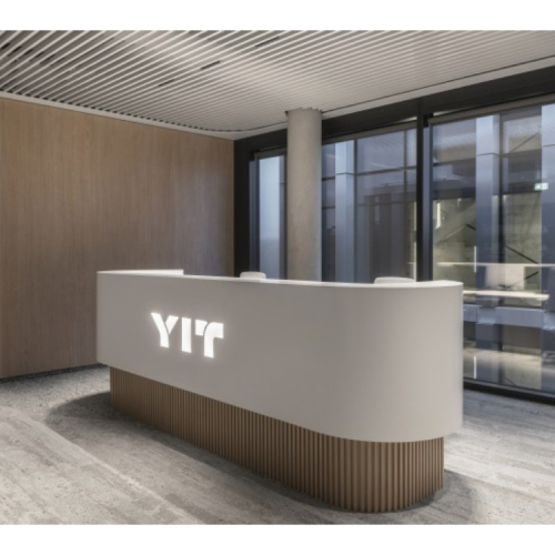 Reception Desk Singapore Led White Reception Counter Table with Storage