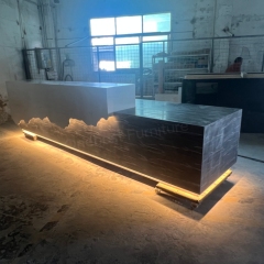 Museum Furniture Reception Desk LED Beauty Salon Office Building