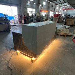 Museum Furniture Reception Desk LED Beauty Salon Office Building