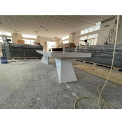 Office Room Furniture Table White Marble Boardroom Meeting Desk