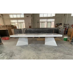 Office Room Furniture Table White Marble Boardroom Meeting Desk
