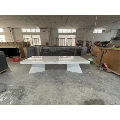 Office Room Furniture Table White Marble Boardroom Meeting Desk