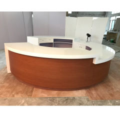 Dismountable Reception Desks Round Shape Reception Table for Hospital