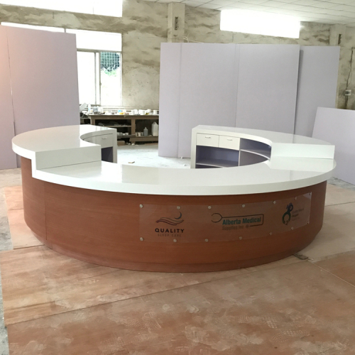 Dismountable Reception Desks Round Shape Reception Table for Hospital