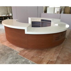 Dismountable Reception Desks Round Shape Reception Table for Hospital