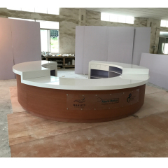 Dismountable Reception Desks Round Shape Reception Table for Hospital