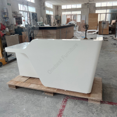 New York Design Style Front Reception Desk Chair Salon Reception Tables