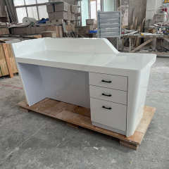 New York Design Style Front Reception Desk Chair Salon Reception Tables