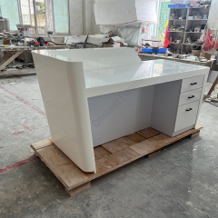 New York Design Style Front Reception Desk Chair Salon Reception Tables