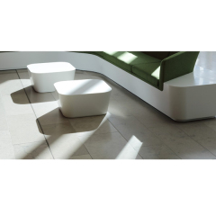 Ireland Wood Reception Desk Furniture White Corian Top Information Desk