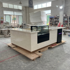 Dupont Corian Restaurant Bar Counter Cake Display U Shape Bar Stools