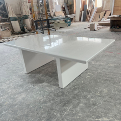 Mini Size 6 Persons Boardroom Tables Modern Stone Conference Table