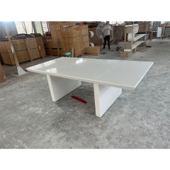 Mini Size 6 Persons Boardroom Tables Modern Stone Conference Table