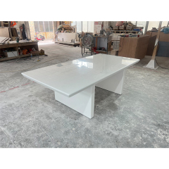 Mini Size 6 Persons Boardroom Tables Modern Stone Conference Table