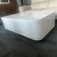 Rounded Corner Stone Outdoor Coffee Table and Chairs
