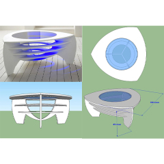 Led Furniture TV Stand and Coffee Table Set Small Tea Table