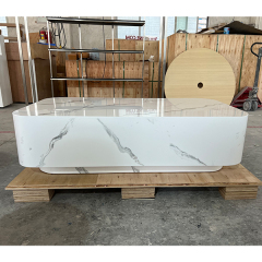 Natrual Stone White Coffee Table Sets Living Room Furniture for Office