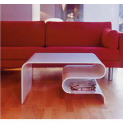 Matte White Office Furniture Stone Central Table Living Room