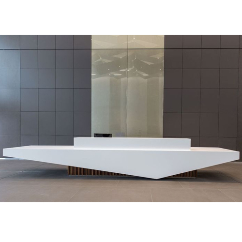 Pure White Unique Reception Desk Design France Reception Table