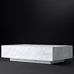 Carrara Solid Marble Stone Folding Cafe Tables for Hotel and Home