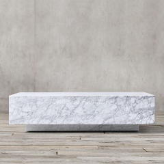 Carrara Solid Marble Stone Folding Cafe Tables for Hotel and Home