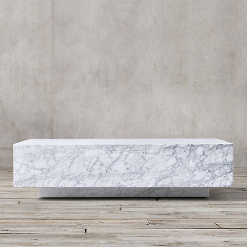 Carrara Solid Marble Stone Folding Cafe Tables for Hotel and Home