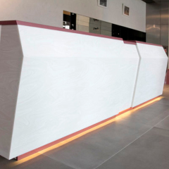Free Sample Reception Desk Material Corian Hotel Reception Desk in New Zealand