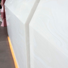 Free Sample Reception Desk Material Corian Hotel Reception Desk in New Zealand