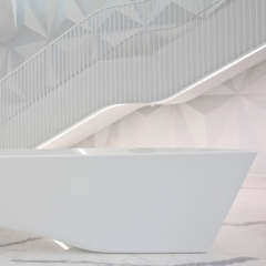 Austria Design Semi Circle Beauty Salon Reception Counter Desk
