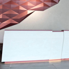 Free Sample Reception Desk Material Corian Hotel Reception Desk in New Zealand
