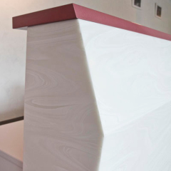Free Sample Reception Desk Material Corian Hotel Reception Desk in New Zealand