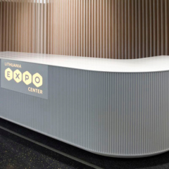 The Netherlands Design Reception Counter LED Front Desk Office Building