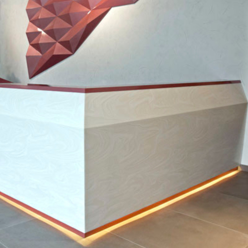 Free Sample Reception Desk Material Corian Hotel Reception Desk in New Zealand