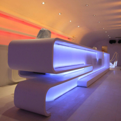 Party Used Home Bar Table LED White Stone Bar Counter Machine