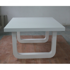 Living Room Furniture Modern White Dining Table Home Square Tables