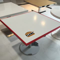 KFC Dining Cafe Table Red Edge 4 Persons Dining Table with Logo