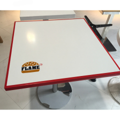 KFC Dining Cafe Table Red Edge 4 Persons Dining Table with Logo